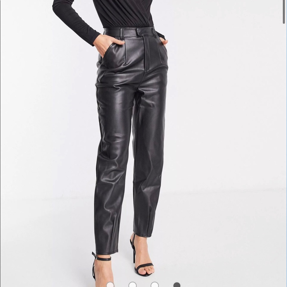 New! Missguided Faux Leather Pants :Size 8 Tall